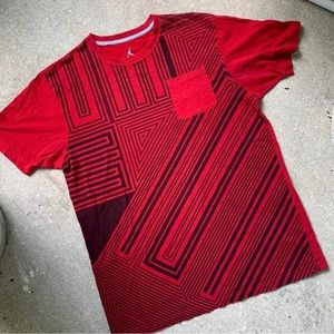 Jordan Brand 11 Bred AOP Big & Tall Black Red Regular Fit Cotton Men's Size 3XL